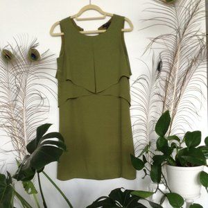 Olive Green Cute BCBGMAXAZRIA Dress; Size Small